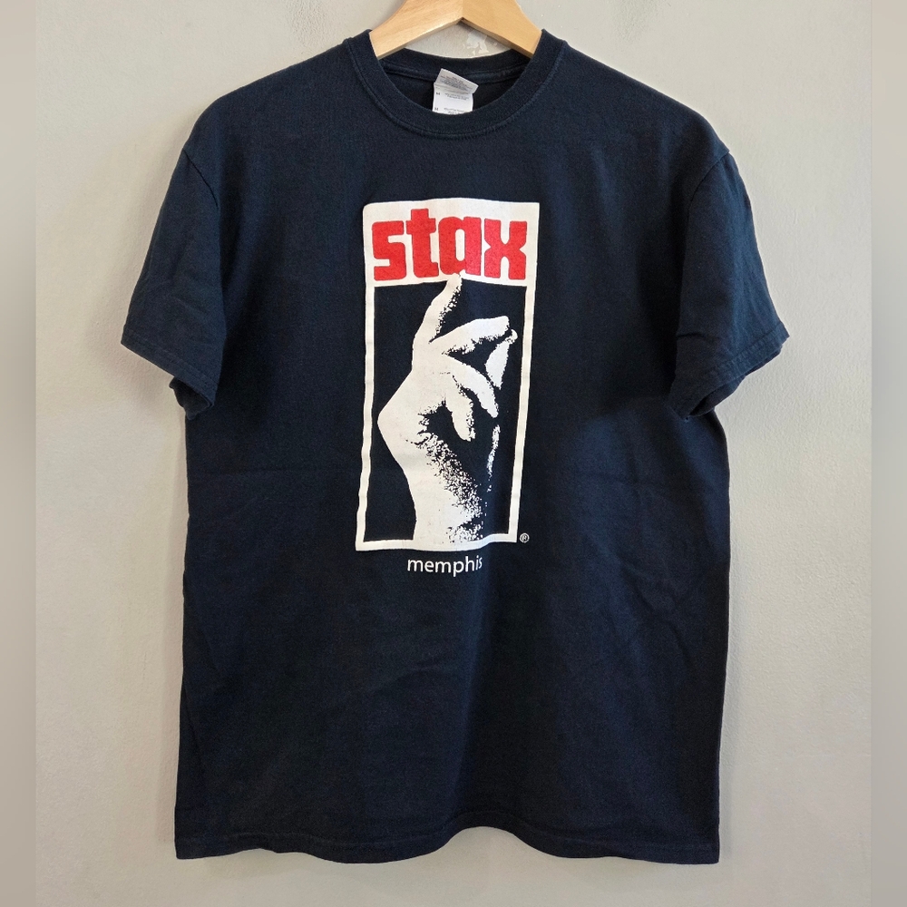 Vintage Y2K Stax Memphis Music Black Shirt Men's Size Medium